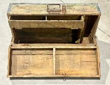 Vintage Unique Wooden Toolbox/Storage Chest- Metal Reinforcement - Photo 4