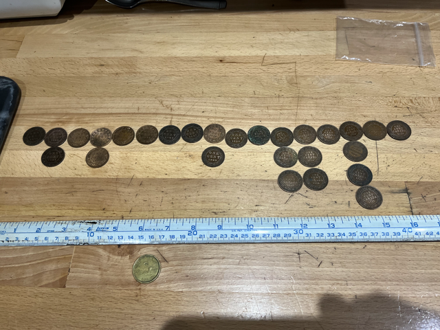 27 Antique large Canadian pennies from 1859 to 1920