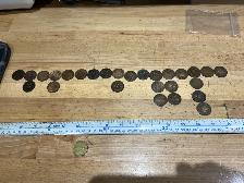 27 Antique large Canadian pennies from 1859 to 1920