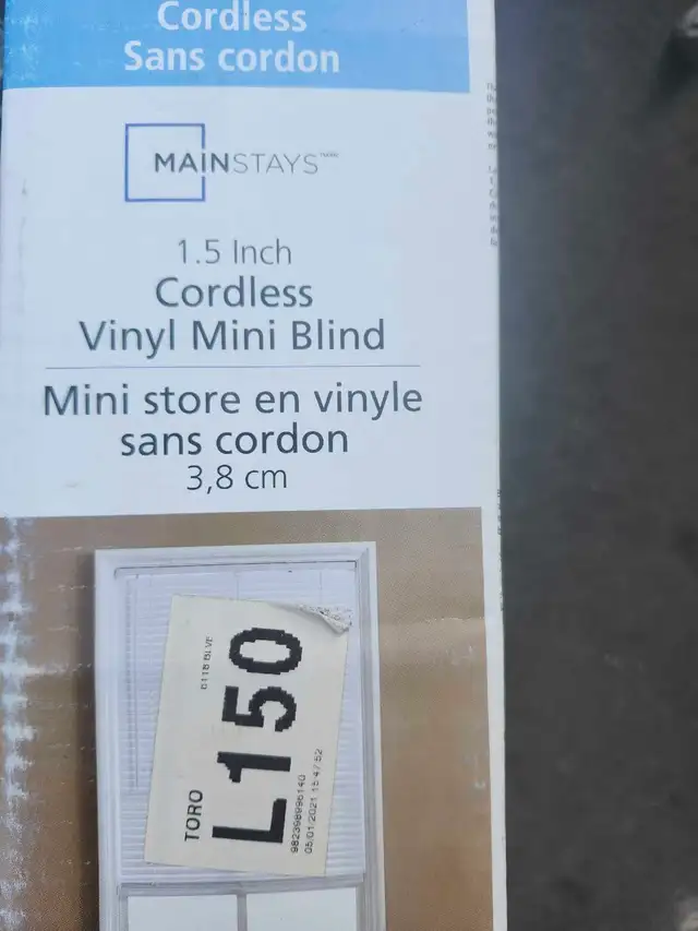 cordless vinyl mini blind