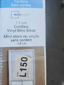 cordless vinyl mini blind