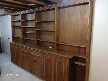 Wood wall unit bookcase (Free!)