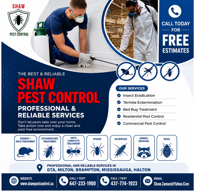 Pest Control Services in Milton, Brampton GTA