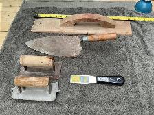 Masonry Tools Lot Goldblatt Richard Trowels Floats Putty Knife !