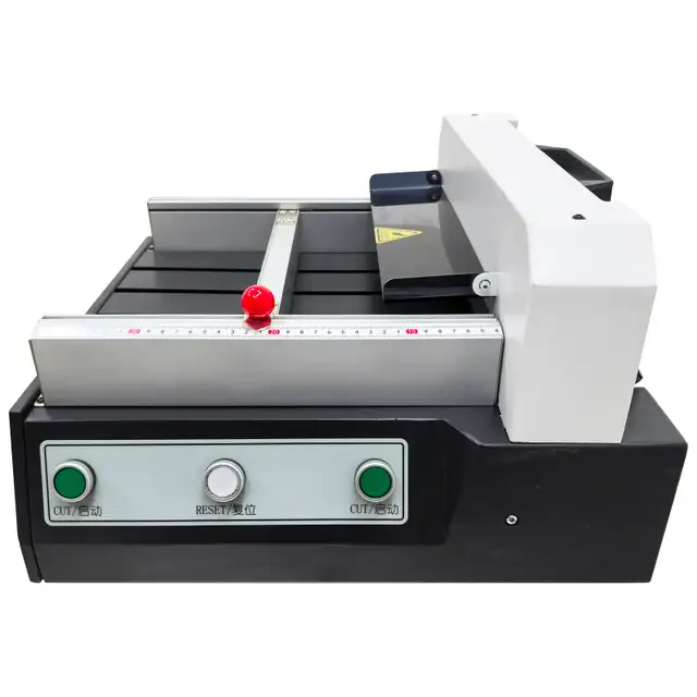 110V 12.6in Desktop Paper Cutter Auto Press Dual Protect 122174