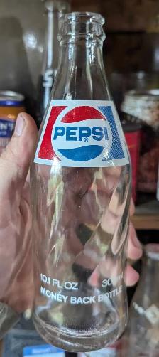 RARE 1970's VINTAGE PEPSI (10 OZ.) ACL SODA POP BOTTLE USA