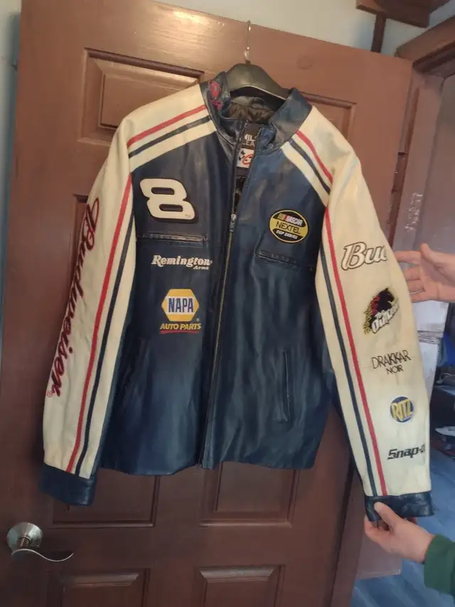 Men's Budweiser leather jacket size medium