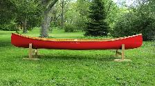A GREAT CANADIAN CEDAR-CANVAS CANOE