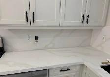 White Quartz Kitchen Countertops & Island   Gray Veins⭐⭐ - Photo 4