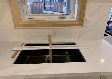 White Quartz Kitchen Countertops & Island   Gray Veins⭐⭐ - Photo 5