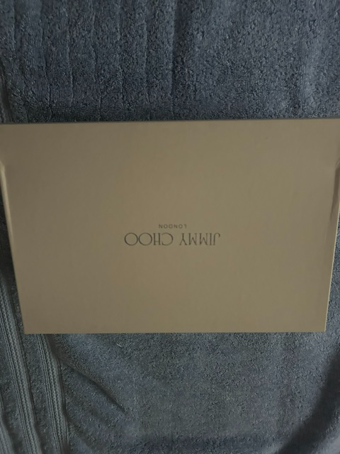 Jimmy Choo calf/patent nude/black 5 inch leather stilettos