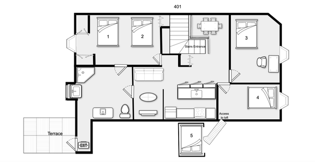 Furnished 3 Bedrooms - Downtown