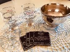 Queensbury Silver Bowl & Glasses