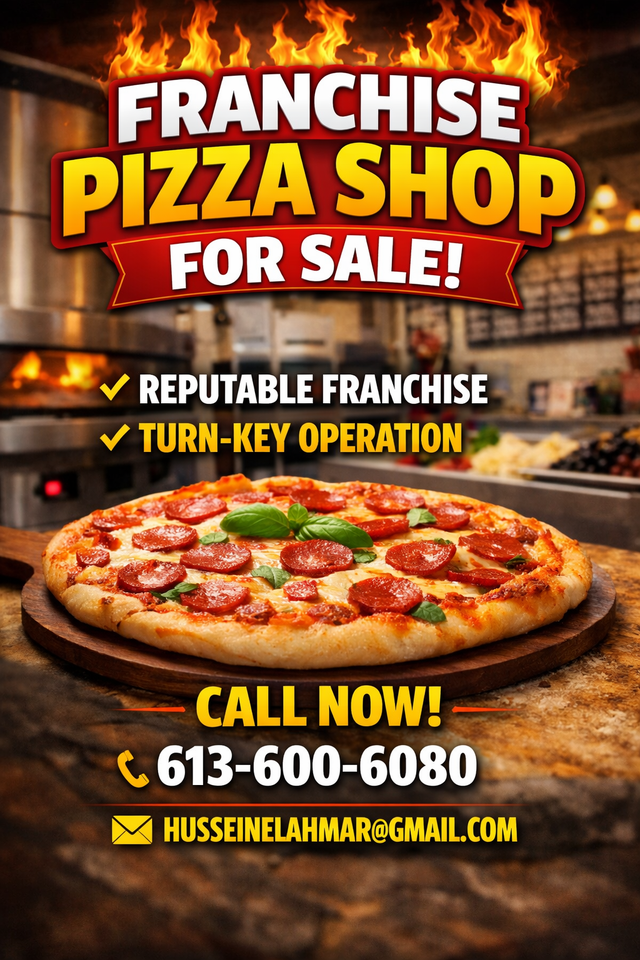 Franchise Pizza Shop for Sale – Barrhaven (Turn‑Key, Established