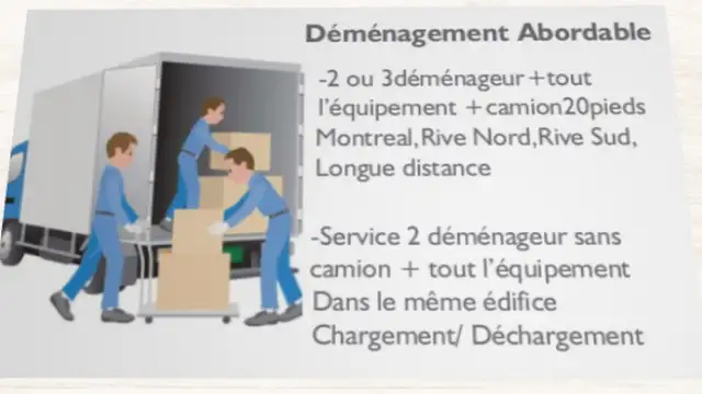 Déménageur  Montréal Rive nord 514-264-8918
