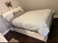 double bed with undermount drawers