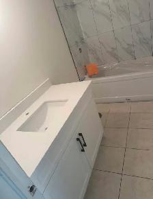 Plain White Countertop With Kitchen Island - Photo 3