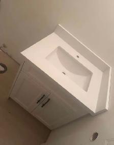 Plain White Countertop With Kitchen Island - Photo 4
