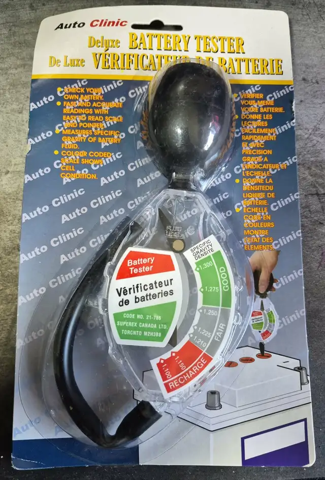 AUTO CLINIC DELUXE BATTERY TESTER / HYDROMETER – BRAND NEW – $10