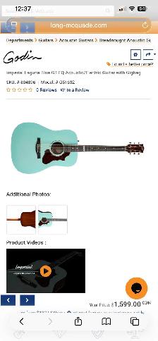 Godin Imperial Laguna Blue GT EQ acoustic - Photo 6