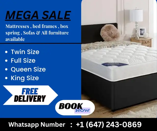 Mattress : Beds : Box Spring : Bed Frames (Cash on delivery )