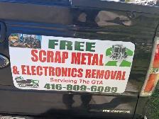 Free scrap metal and electronics removal