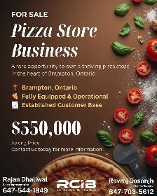 PIZZA STORE FOR SALE IN BRAMPTON ! BUSY LOCATION !