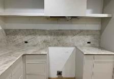 White Quartz Countertop With Golden Tap - Photo 2