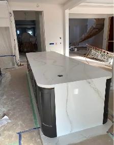 White Quartz Countertop With Golden Tap - Photo 5