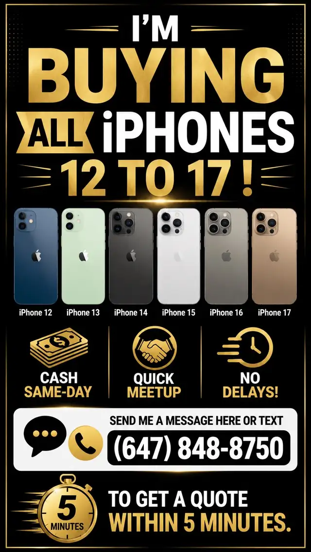 BUYING ALL IPHONES - SAME DAY CASH
