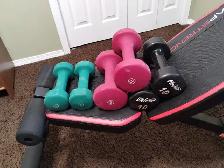 workout bench and dumbbells - FREE - Photo 2