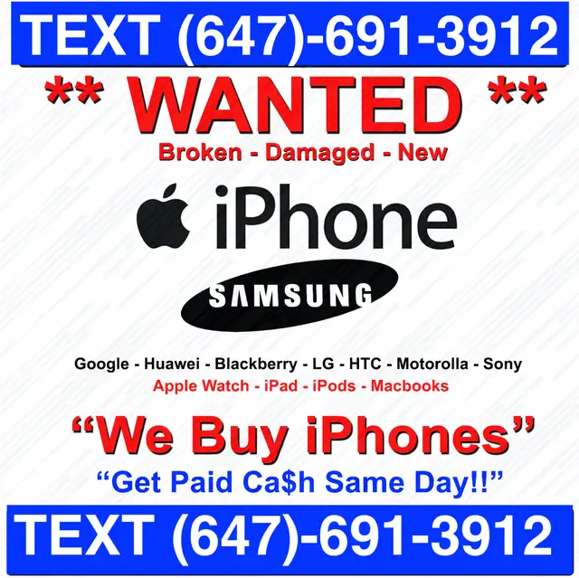 We Buy Broken Cracked New iPhones for Cash