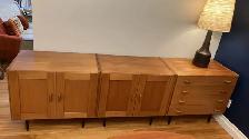 Mid century MODULAR TECK TEAK Buffet, console table, bar, bahut - Photo 5