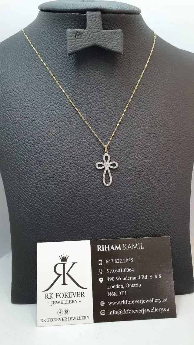 10k yellow gold chain & pendant # 412_11