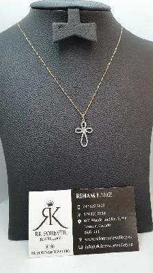 10k yellow gold chain & pendant # 412_11