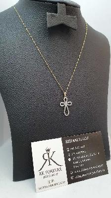 10k yellow gold chain & pendant # 412_11 - Photo 3