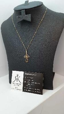 10k yellow gold chain & pendant # 412_11 - Photo 4