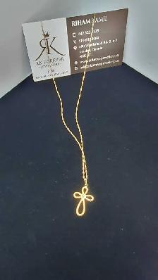 10k yellow gold chain & pendant # 412_11 - Photo 6