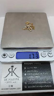 10k yellow gold chain & pendant # 412_11 - Photo 7