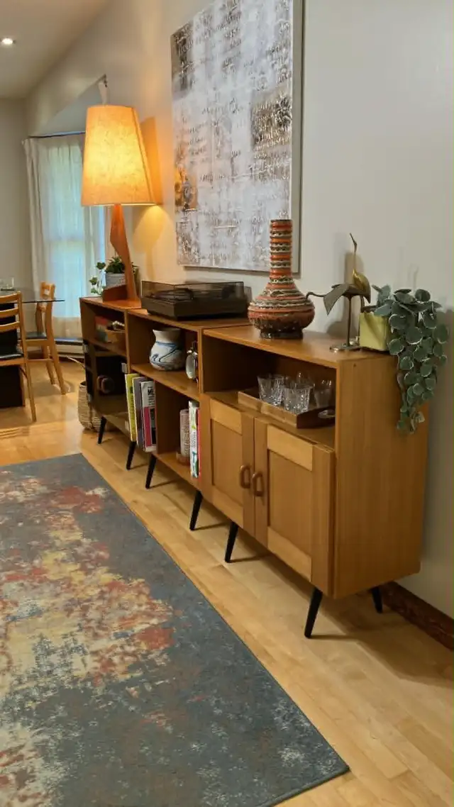 Mid century. MODULAIRE TECK TEAK. Buffet, console, bar, bahut di