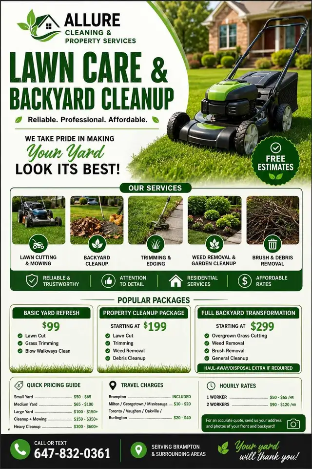 ALLURE LAWN CARE AND BACKYARD CLEANUP
