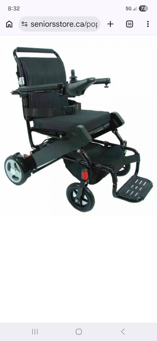 Electric folder wheelchair traveler.