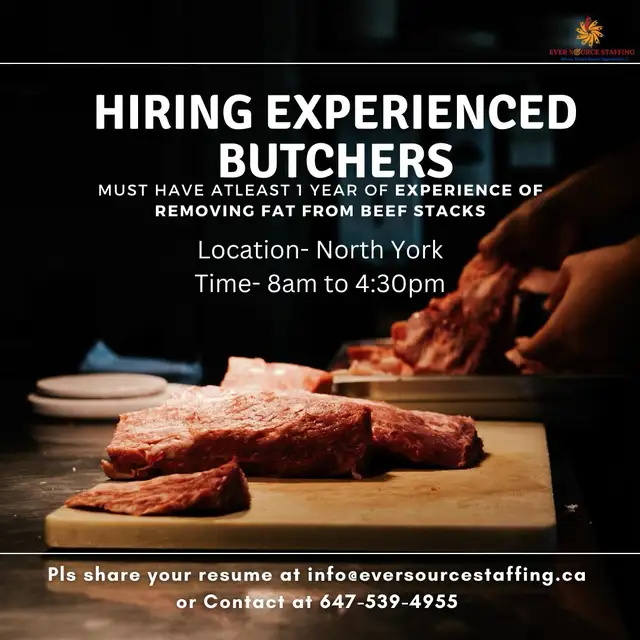 Hiring Butcher - Shawarma Company