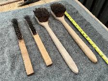 4 Wire Brushes Wood Handles ! - Photo 2