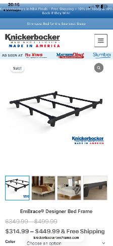 Base de lit queen Knickerboker et sommier