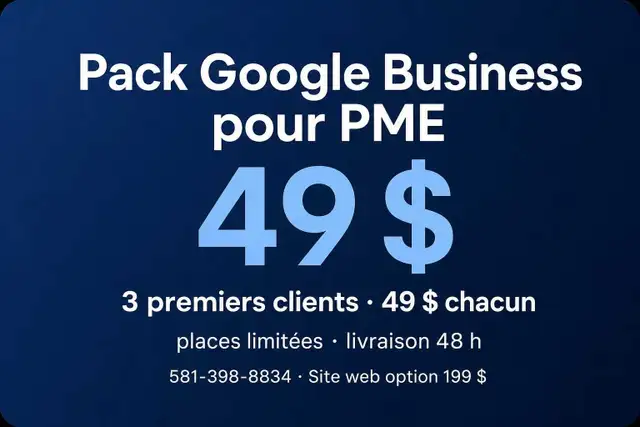 Fiche Google Business optimisée pour PME