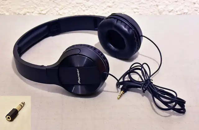 Pioneer Wired Folding Headphones with Adapter Jack