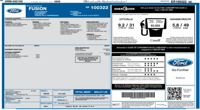 2014 FORD FUSION SE