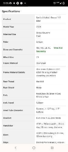 devinci kobain 2024 rockshox 29' kendra tires - Photo 5