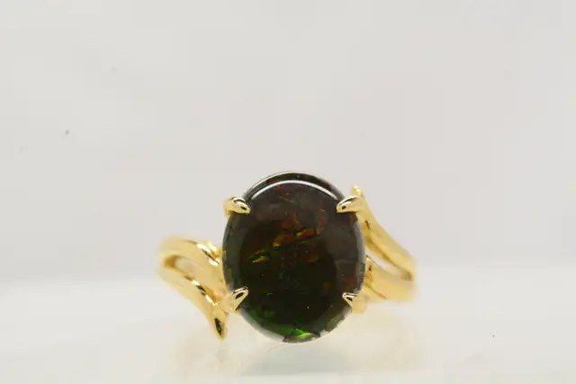 14K MULTI COLORED CABOCHON RING